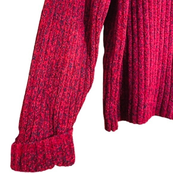 AMBRA WOMEN’s PULLOVER RED TURTLENECK SWEATER - Picture 5 of 5